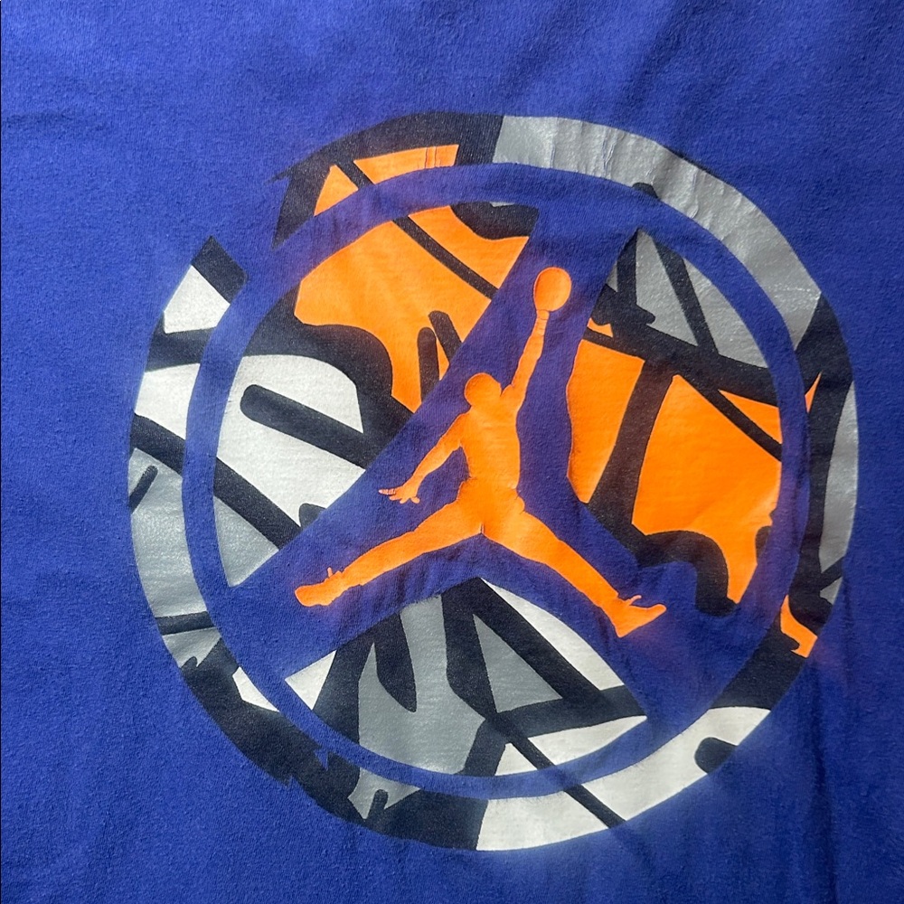 Air Jordan Retro 8 Wheeler - Blue/Orange/Grey T-Shirt - Picture 3 of 3